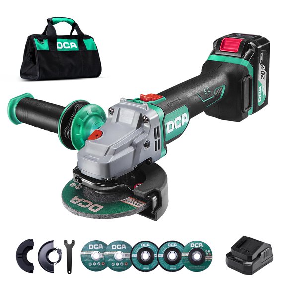 Amoladora angular DCA sin escobillas de 20 V, 4,5 pulgadas y 4,0 Ah con batería