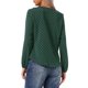 thumbnail image 3 of INSPIRE CHIC Blusa de Manga Larga con Cuello Volante para Mujer, Regreso a Clases, Día de San Valentín, Talla L, Verde Oscuro, 3 of 6