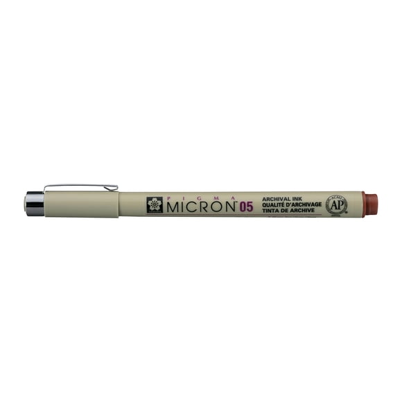 Bolígrafo Sakura Pigma Micron, 4,5 mm, tinta marrón impermeable