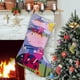 thumbnail image 1 of Ben y Holly Tema: Calcetines de Navidad, fino lino blanco para colgar en escaleras y chimenea, decoración navideña para el hogar, regalo de Navidad.54cm×38cm, 1 of 5