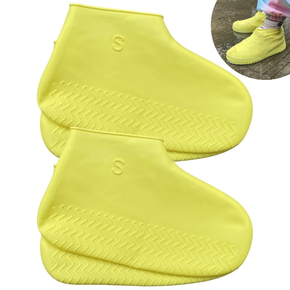 Cubrezapatos LSDWL de silicona impermeables y antideslizantes para lluvia (2 pares)