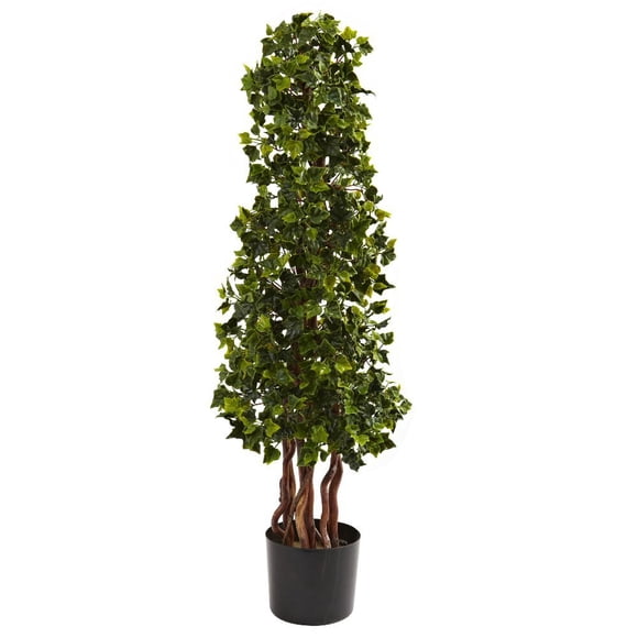 Planta artificial en espiral de hiedra inglesa casi natural de 1 m
