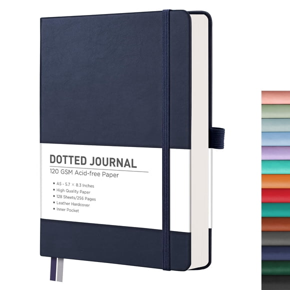 Cuaderno RETTACY Bullet Dotted A5 con 256 páginas, color azul marino