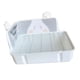 thumbnail image 1 of Caja de arena para conejos, bandeja portátil para entrenador de orinal, jaula de ropa de cama estable para interiores, inodoro duradero para mascotas , Gris blanco Blanco Gris, 1 of 5