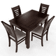 thumbnail image 2 of Juego de Comedor ROMA 4 Sillas Nogal Mesa Rectangular Madera, 2 of 2