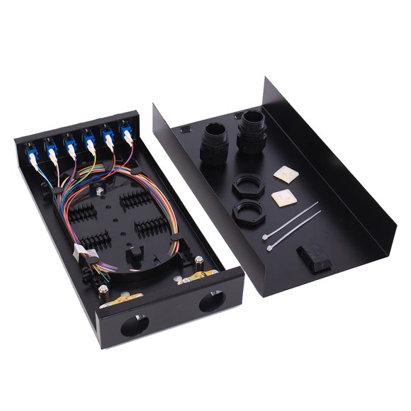 Cables de caja dúplex VFLTOOL LC-SM con carcasa de fibra, 6 puertos