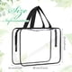 thumbnail image 2 of 10 Pack Large Transparente Cosmético Bolsas con Mango Bolsas de Aseo de Plástico con Cremallera Viaje Maquillaje Oganizer Waterprode Tote Bags Stoage Purse Bulk Mujeres Hombres, Wok, Beach, Travelling, 2 of 6