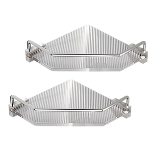 Bothyi - Esquina De Ducha Caddy Estante De Esquina Organizador De Esquina De Ducha A Prueba De Herrumbre Para Dormitorios Doble Argent