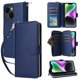 thumbnail image 1 of Funda Cartera con Cremallera y Correa para iPhone 14 Soporte y Tarjetero Azul, 1 of 6