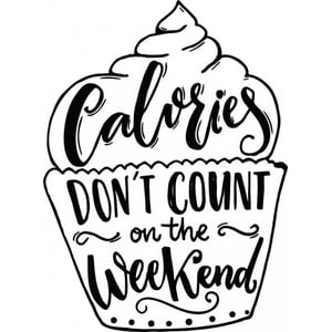 Rienda Libre Graphics - Decomural Calories Don'T Count Kitchen Ws-46007