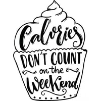 Rienda Libre Graphics - Decomural Calories Don'T Count Kitchen Ws-46007