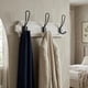 thumbnail image 2 of Perchero 3 Ganchos Doble Colgadores De Madera Ropa Blanco, 2 of 10