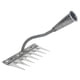 thumbnail image 2 of Garden Rake La césped aflojamiento práctico herramienta de mano de servicio pesado versátil y resistente para jardinería cultivación del patio al aire 7 dientes, 2 of 5