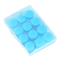 Ioensy - Juego De 12 Tapones Para Los Oídos De Silicona Con Cancelación De Ruido 27Db Snr Moldeables Azul Suave