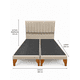 thumbnail image 3 of Cama King Lineal Beige en Lino Sin Colchón, 3 of 5
