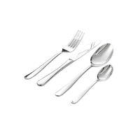 Genérico - Set 24 Cubiertos Cuchillos Tenedores Cucharas Cucharitas Color Plata