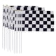 thumbnail image 1 of Bandera De Carreras De Coches A Cuadros En Blanco Y Negro, Bandera Que Agita Con La Mano, 12 Uds., 1 of 3