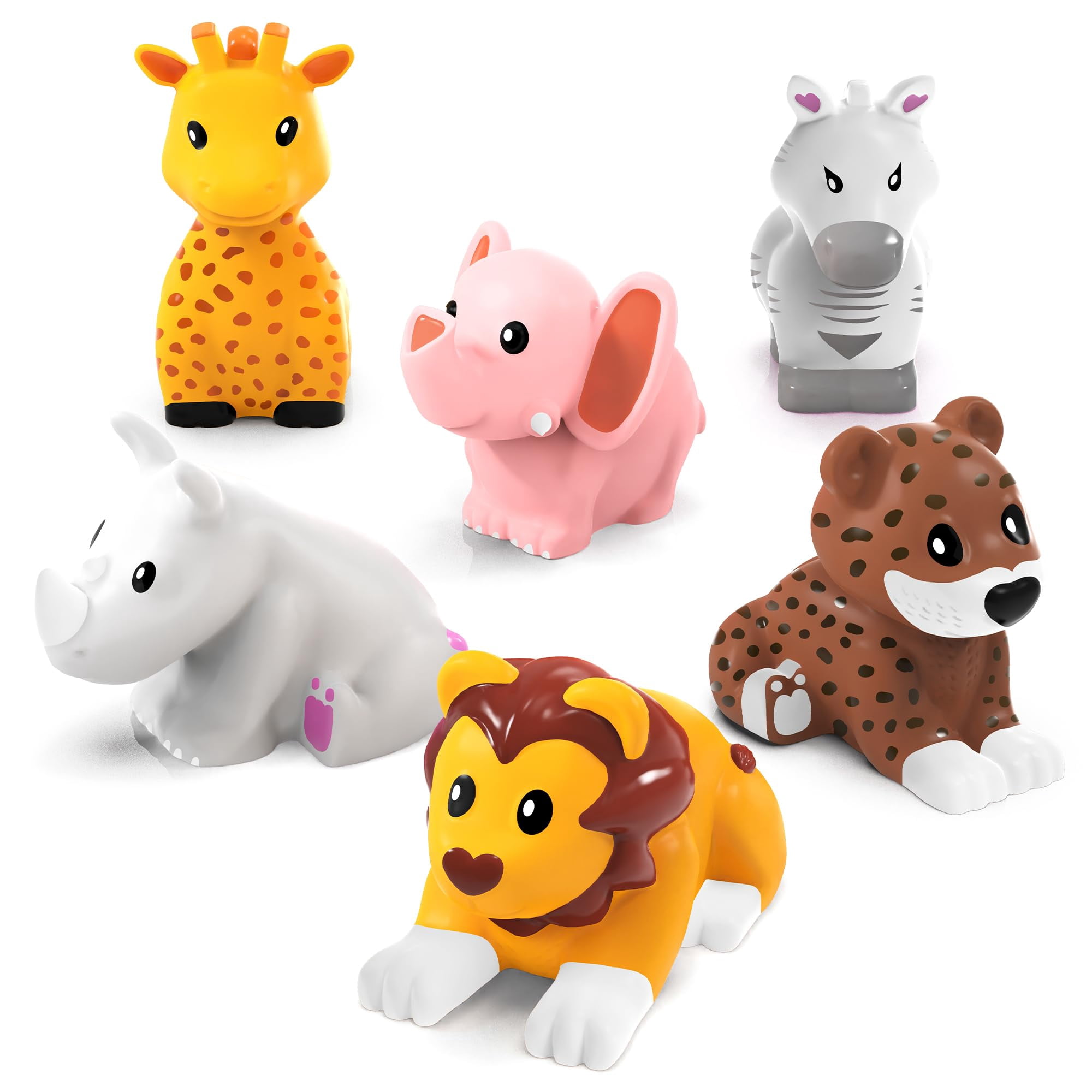 Juguetes De Baño Tub Works Savanna Sin Moho, Paquete De 6 Unidades Para Bebés Y Niños Pequeños