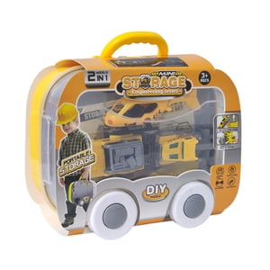 Dblue - Juguete Estación Construcción 2 En 1 Con Vehículos Dbg1707