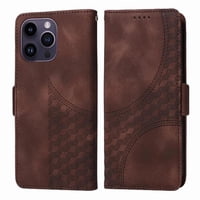 Carcasa Foxdock Iphone 14 Pro Max De Cuero Pu, Diseño Acolchado Clásico, Protección Contra Caídas Y Rayones