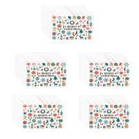 Magideal - 50X Tarjetas De Felicitación Navideñas, Regalo De De Navidad, Suministro De Renos, Artesanía Para Vacaciones, Bodas, Cumpleaños, Fiestas