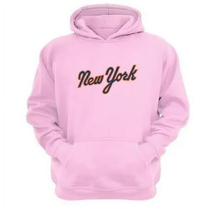 Genérico - Polerón Canguro New York Rosa Talla S Unisex