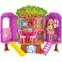 Muñeca Playset Barbie Chelsea Con Casa En El Árbol Y Cachorro Como Mascota