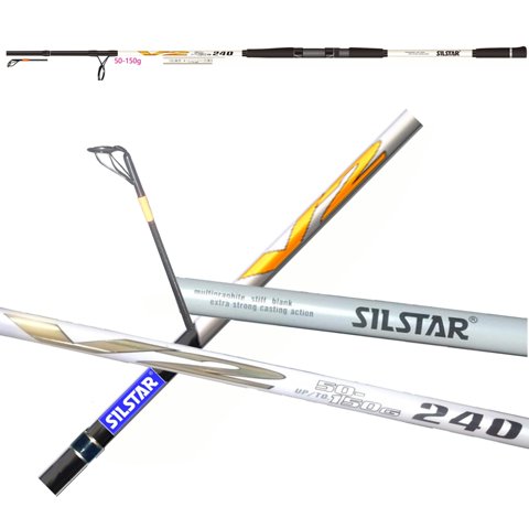 Silstar - Caña Multigraphite V2 2.40Metros 2Tramos Accion50-150 267Grs