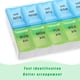 thumbnail image 4 of Caja de medicamentos pequeña de doble fila subempacada para siete días a la semana, caja de medicamentos portátil de gran capacidad, caja de almacenamiento de medicamentos con tapa abierta de 14 compa, 4 of 5