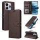 thumbnail image 1 of Premium Wallet Case for Xiaomi Redmi Note 14 4G with Card Slots & Kickstand, Flip Cover Brown, 1 of 6
