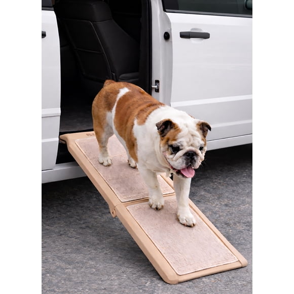 Rampa para mascotas Pet Gear 107 cm plegable color avena
