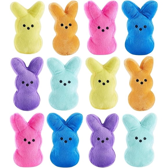 Cestas de Pascua Bombpark con forma de conejito de peluche, 12 unidades