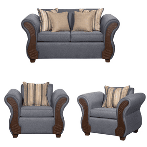 Ruzam Mobel - Juego De Living 2-1-1 Marsella Gris