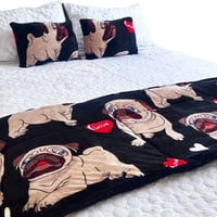 Todo Hogar Santiago De Chile - Set Piecera Polar Con Chiporro + 2 Cojines De 30X50