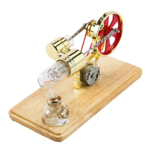 Magideal - Kits De Modelos De Motor Con Luces Led, Generador De Energía Eléctrica, Juguetes De Experimentos Científicos Para Estudiantes De Laboratorio De Física Oro