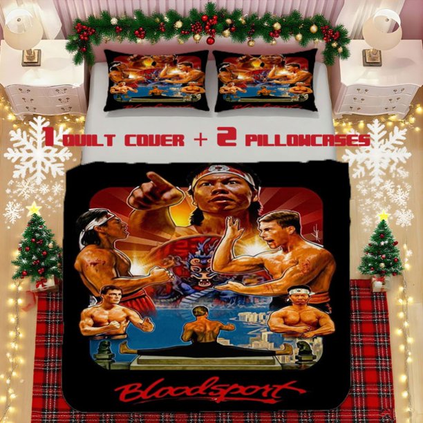 Soft Bedding Set with a Martial Arts Print Made of Polyester Fiber Serves Both Decorative And Warming Purposes