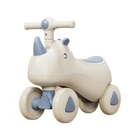 Magideal - Bicicleta De Equilibrio Para Niños, Juguete Interactivo Con Asas De Fácil Agarre, Mini Triciclo De 4 Ruedas Silenciosas, Regalo De Cumpleaños Azul