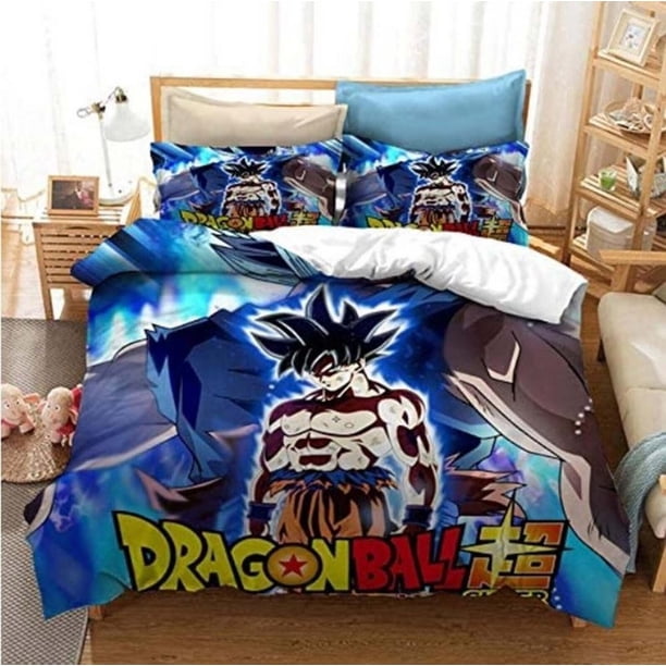 Dragon Ball Anime Quilt Duvet Cover Set Bedspread Pillowcase3-Piece Bedding Set