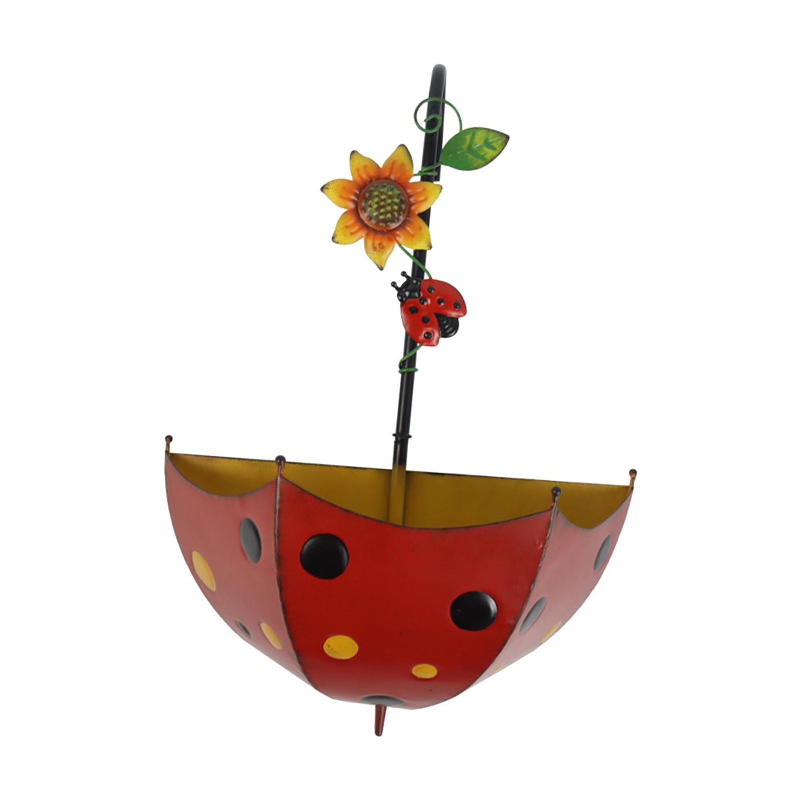 Magideal - Maceta De Barandilla, Macetero Montado En La Pared, Decoración De Jardín, Arte De Jardín, Maceta De Montaje En Pared, Macetero De Pared Colgante Para Mariquita Roja