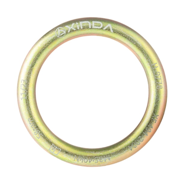 Anillo de rapel de 40 kN Anillo de conexión Suministros versátiles Conector de cuerda Anillo tórico de escalada para trabajos aéreos Hamaca Escalada a