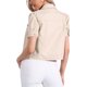 thumbnail image 3 of INSPIRE CHIC Chaqueta de Mezclilla para Mujer con Mangas Cortas Abullonadas y Cuello Vuelto Chaqueta de Jean Beige M, 3 of 6