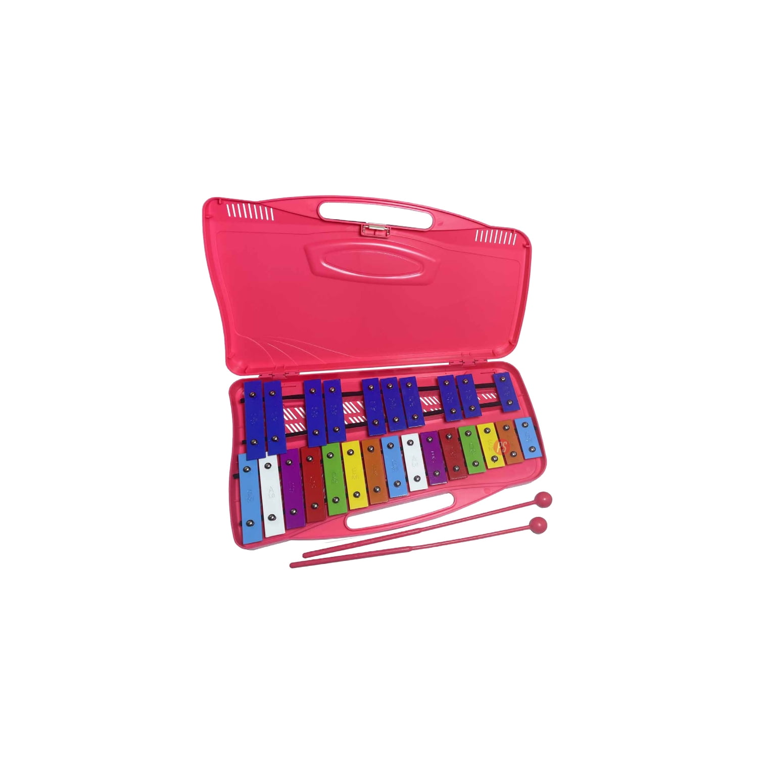 Hendrix - Metalófono Xilófono 25 Notas 2 Baquetas Rosado - Ps