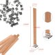 thumbnail image 2 of Mechillas de madera para hacer velas NOOR de doble capa, 50 unidades, 2 of 7