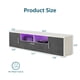 thumbnail image 3 of FashionTV stand,TV Cabinet,entertainment center TV station,TV console,console with LED light belt, light belt can be remote control,with cabinets,open cells,for the living room,bedroom,white+dark gray, 3 of 3