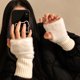 thumbnail image 5 of Guantes suaves  de invierno sin dedos medio dedo esponjoso, 5 of 8