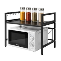Eoland - Estante Repisa Extensible Horno Microondas Rack Organizador Negro
