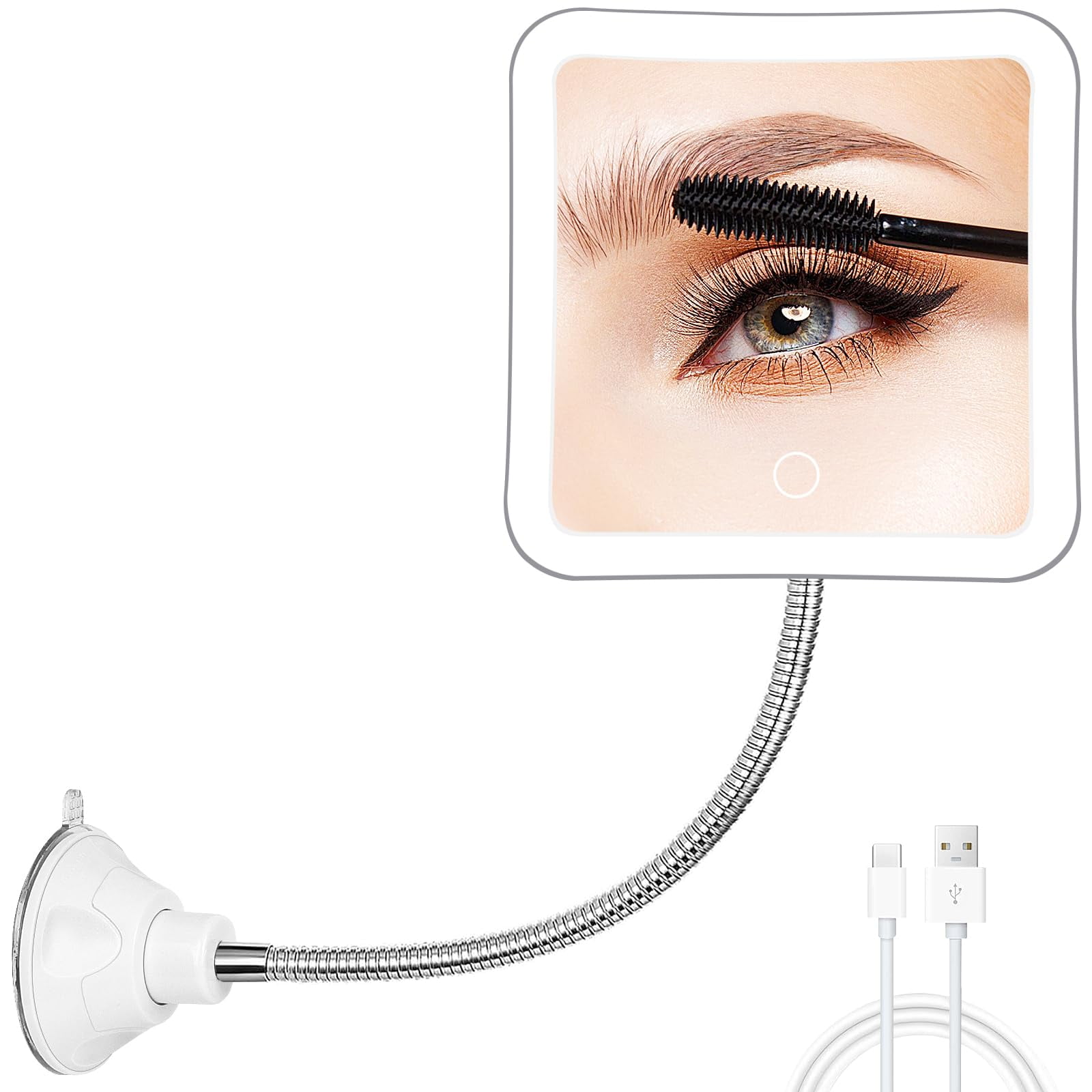 Espejo De Aumento Fabuday Flexible Gooseneck 30x Con Luz