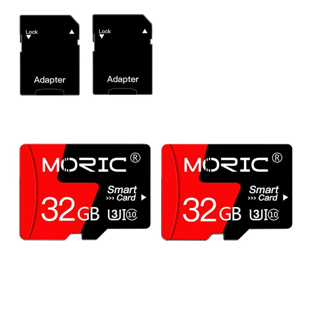 Tarjeta Micro Sd Moric 32gb Paquete De 2 Clase 10 A1 Con Adaptador
