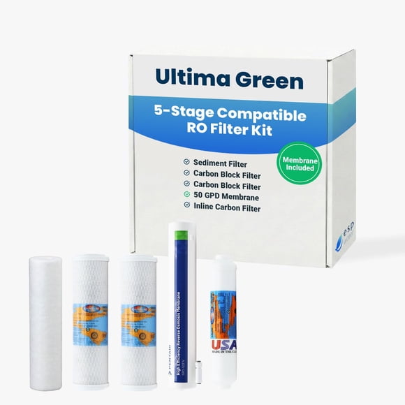 Kit De Filtro De Agua Esp Ultima Green De Ósmosis Inversa De 5 Etapas 50 Gpd