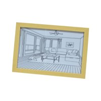 Ioensy - Iluminación Led Pintura Decoración Luz Nocturna Para Comedor Día De San Valentín Perro 22.5X17.5Cm